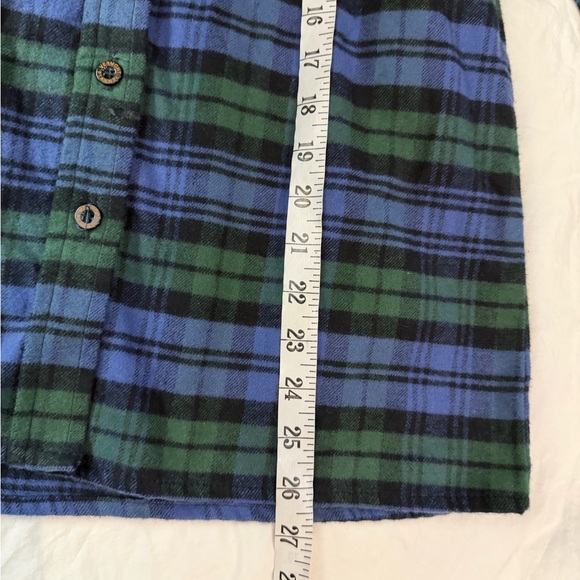 NWT VERMONT FLANNEL CO Women's Classic Button Down Shirt Blue Green S - Picture 9 of 10